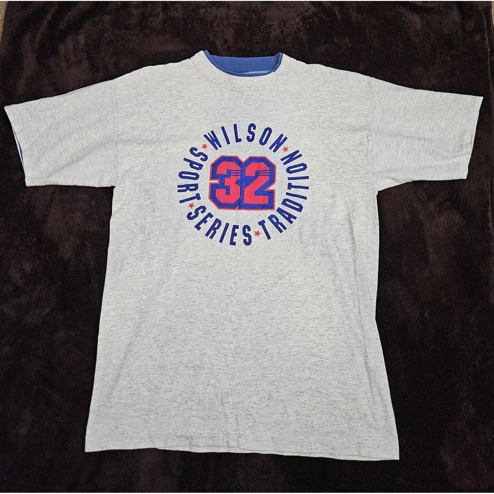Vintage Wilson Athletics Double Collar Single Stitched T-Shirt Size Large